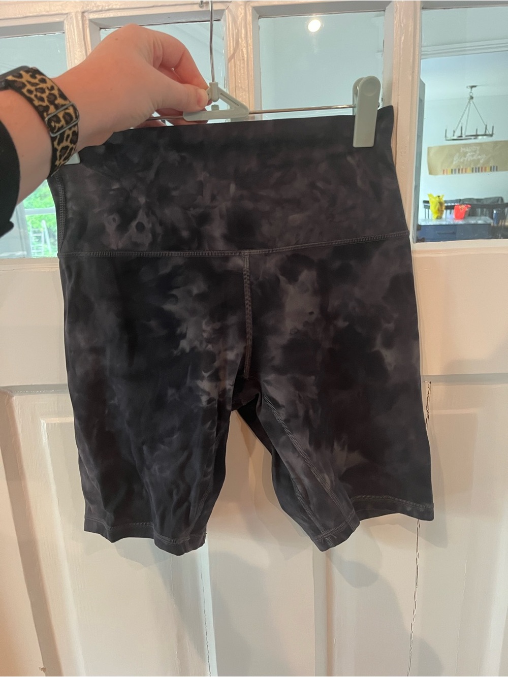 lululemon athletica Black Tie-Dye High-Rise Bike Shorts